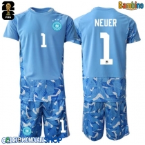 Maglie da calcio Germania Manuel Neuer #1 Portiere Seconda Maglia Bambino Mondiali 2026  Manica Corta + Pantaloni corti)
